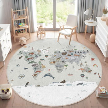 Prateľný detský hrací koberec ø120 cm Big World – Mila Home - Image 3
