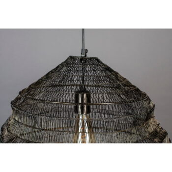 Čierne závesné svietidlo s kovovým tienidlom 52x52 cm Luca - Dutchbone - Image 5