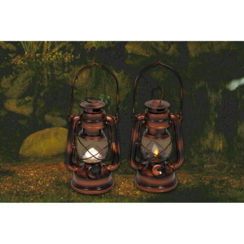 LED lampáš v bronzovej farbe (výška 19 cm) – Hilight – Obrázok 2
