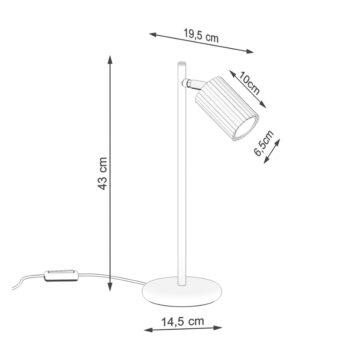 Zelená stolová lampa (výška  43 cm) Gleam – Nice Lamps - Image 2