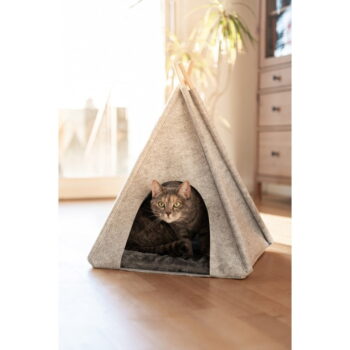 Svetlosivý teepee stan pre domácich maznáčikov Wenko - Image 4