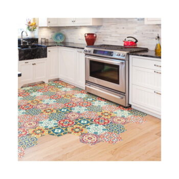 Sada 10 samolepiek na podlahu Ambiance Floor Stickers Hexagons Lorena, 40 × 90 cm – Obrázok 4