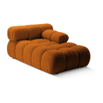 Oranžový modul pohovky z textílie bouclé (pravý roh) Bellis – Micadoni Home - Image 3