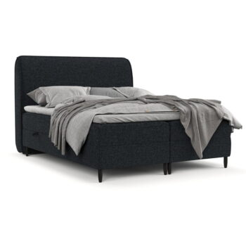 Čierna boxspring posteľ s úložným priestorom 160x200 cm Melba – Maison de Rêve - Image 11