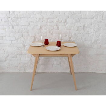 Rozkladací jedálenský stôl s doskou v dekore jaseňového dreva 65x90 cm Envelope – Ragaba – Obrázok 4