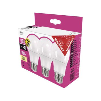 Súprava 3 LED žiaroviek EMOS Classic A60 Warm White, 8,5W E27 – Obrázok 2