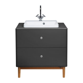 Antracitovosivá závesná skrinka s umývadlom bez batérie 80x62 cm Color Bath – Tom Tailor – Obrázok 5