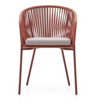 Záhradná stolička s výpletom vo farbe terakota Kave Home Yanet - Image 3
