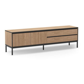 TV stolík v dekore duba v prírodnej farbe 180x55 cm Lorenza – Marckeric – Obrázok 3