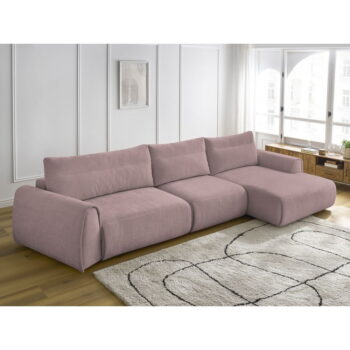 Svetloružová rohová pohovka Aden – Bobochic Paris - Image 3