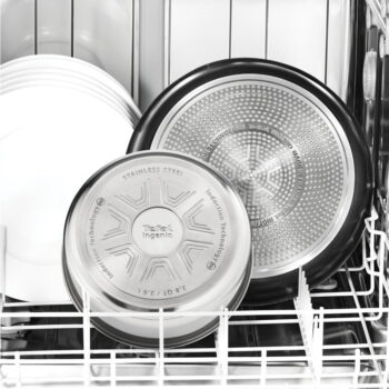 Nerezové panvice v súprave 2 ks s nepriľnavým povrchom/s odnímateľnou rukoväťou ø 26 cm INGENIO Cook Eat L8813S75 – Tefal - Image 5