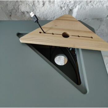 Biely rohový pracovný stôl Ragaba Ashme – Obrázok 5