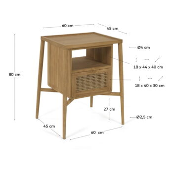 Skrinka pod umývadlo z tíkového dreva Kave Home Uliana - Image 7