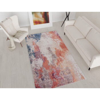 Červeno-modrý prateľný koberec behúň 200x80 cm - Vitaus - Image 2