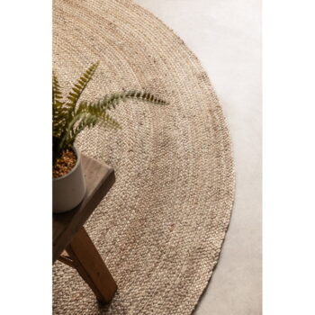 Obojstranný jutový okrúhly koberec v prírodnej farbe ø 140 cm Braided Grey – Hanse Home – Obrázok 5