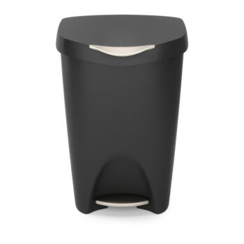 Čierny nášľapný plastový odpadkový kôš 50 l Brim – Umbra - Image 4