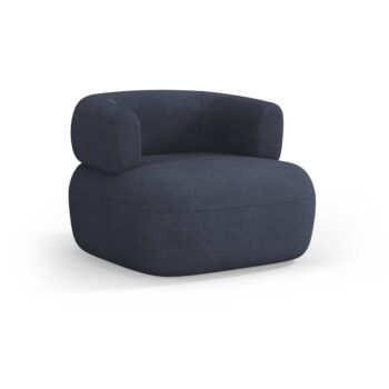 Tmavomodré kreslo z textílie buklé Jenny – Micadoni Home - Image 2