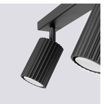 Čierne stropné svietidlo 6,5x45 cm Gleam – Nice Lamps - Image 10
