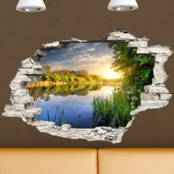Samolepka na stenu Ambiance Jazero, 60 × 90 cm - Image 3