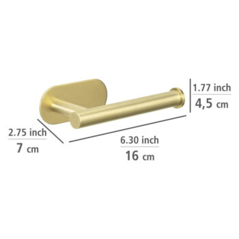 Samodržiaci držiak na toaletný papier z nerezovej ocele Orea Gold – Wenko - Image 6