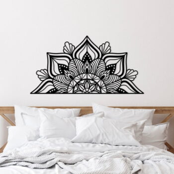 Kovová nástenná dekorácia 118x59 cm Mandala – Wallity - Image 4