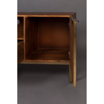 TV stolík z mangového dreva v zlatej farbe 40x60 cm Volan – Dutchbone - Image 3