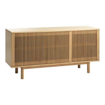 Nízka komoda v dekore duba v prírodnej farbe 143x70 cm Tiber – Unique Furniture – Obrázok 2