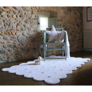 Biely prateľný ručne tkaný bavlnený detský koberec 120x160 cm Biscuit White – Lorena Canals - Image 9