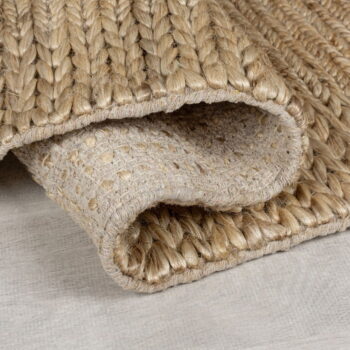 Ručne tkaný kenafový koberec v prírodnej farbe 200x290 cm Drew Border – Flair Rugs - Image 3
