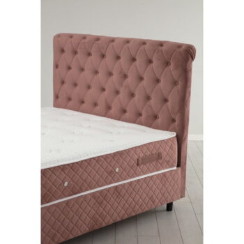 Ružová boxspring posteľ s úložným priestorom 140x200 cm Sonata – Kalune Design - Image 4