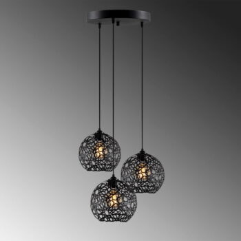 Čierne závesné svietidlo ø 65 cm Fellini – Opviq lights - Image 3