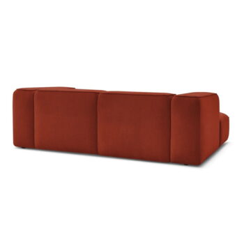 Rohová pohovka z textílie buklé v tehlovej farbe (ľavý roh) Zephyr – Bobochic Paris – Obrázok 9