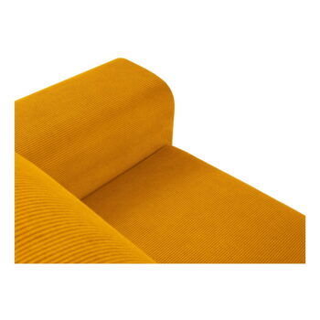 Žltá menčestrová rozkladacia rohová pohovka Micadoni Home Moghan, ľavý roh – Obrázok 10