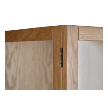 Vitrína z dubového dreva v prírodnej farbe 140x100 cm Elba – Unique Furniture – Obrázok 11