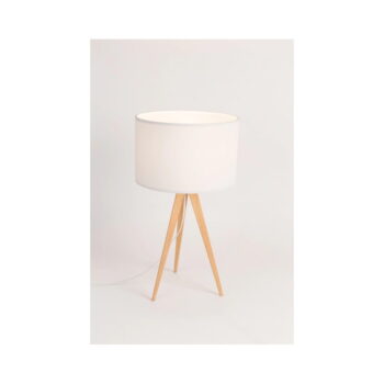 Biela stolová lampa Zuiver Tripod Wood – Obrázok 4