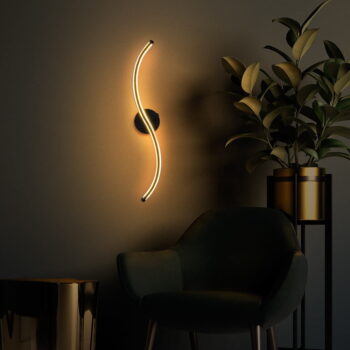 Čierne LED nástenné svietidlo Yilan – Opviq lights - Image 6