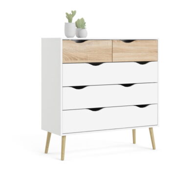 Biela komoda Tvilum Oslo, 99 x 101 cm - Image 6
