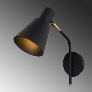 Nástenné svietidlo v čiernej a zlatej farbe ø 15 cm Sivani – Opviq lights - Image 5
