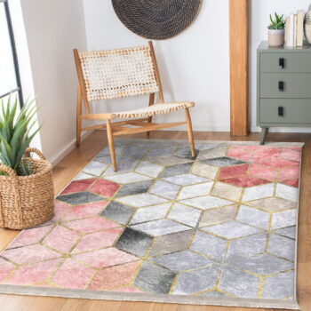 Sivo-ružový prateľný koberec 80x140 cm – Mila Home – Obrázok 3