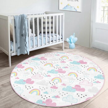 Biely detský koberec ø 100 cm Comfort – Mila Home - Image 6