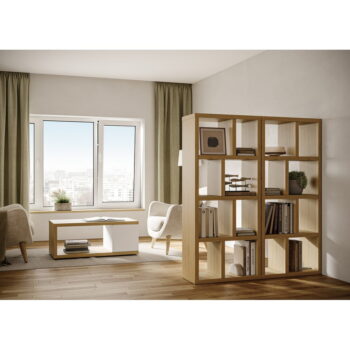 Knižnica v dekore duba v prírodnej farbe 70x159 cm Berlin – TemaHome - Image 11