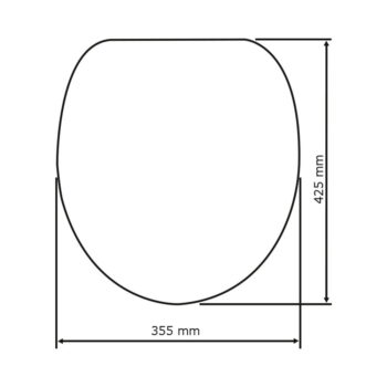 Svetlé WC sedadlo s jednoduchým zatváraním Wenko Oak, 43 × 37 cm - Image 4