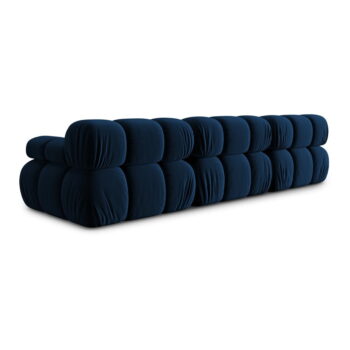 Modrá zamatová pohovka 282 cm Bellis – Micadoni Home - Image 3