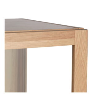 Vitrína z dubového dreva v prírodnej farbe 140x100 cm Elba – Unique Furniture – Obrázok 9
