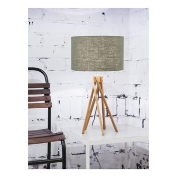 Stolová lampa so zeleným tienidlom a konštrukciou z bambusu Good&Mojo Kilimanjaro - Image 2