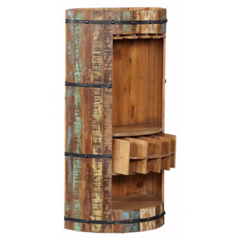 Vinotéka z recyklovaného dreva v prírodnej farbe na 8 fliaš, 60x115 cm Kaveri – Interia Home & Living - Image 6