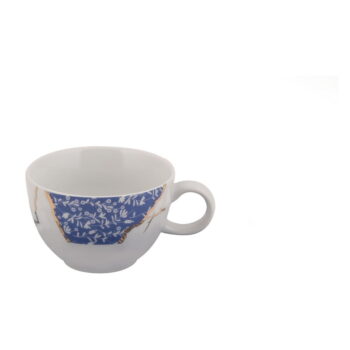 Biele/modré porcelánové šálky v súprave 6 ks 0.9 l – Hermia – Obrázok 6