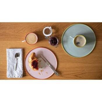 Súprava ružovej kameninovej šálky a taniera Remember Greta, 250 ml – Obrázok 2