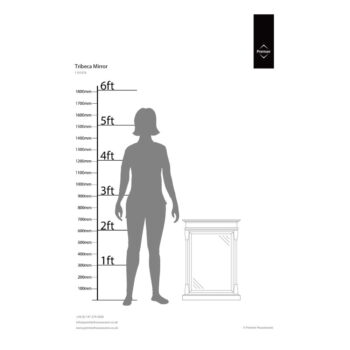 Nástenné zrkadlo s dreveným rámom 50x70 cm Tribeca – Premier Housewares - Image 2