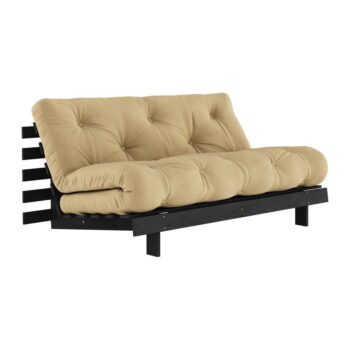 Rozkladacia pohovka v horčicovej farbe 160 cm Roots Black Night – Karup Design - Image 2